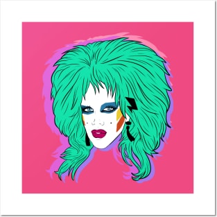 Lill the drag queen 80s block colour Posters and Art